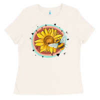 Bone bee and sunflower Ladies Tee - MaliasSmallBusiness