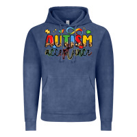 Vintage Denim autism acceptance Vintage Hoodie - LillyAllenDesigns