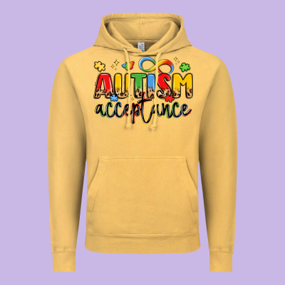Autism Acceptance Vintage Hoodie Designed By Lillyallendesigns