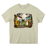 Mossy charolais heifer with western background Heavy Core Tee - LillyAllenDesigns