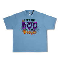 Pebble Blue I put the Boo in Boujie Urban Heavy Tee - RacoonDesign