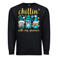 Black chillin' with my gnomies Premium Sweatshirt - BundleAndBundleShop