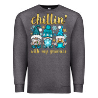 Charcoal Heather chillin' with my gnomies Premium Sweatshirt - BundleAndBundleShop