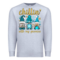 Heather Grey chillin' with my gnomies Premium Sweatshirt - BundleAndBundleShop