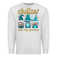 Oatmeal Heather chillin' with my gnomies Premium Sweatshirt - BundleAndBundleShop