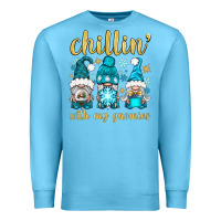 Ocean Blue chillin' with my gnomies Premium Sweatshirt - BundleAndBundleShop