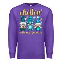 Purple chillin' with my gnomies Premium Sweatshirt - BundleAndBundleShop
