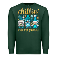 Sports Green chillin' with my gnomies Premium Sweatshirt - BundleAndBundleShop