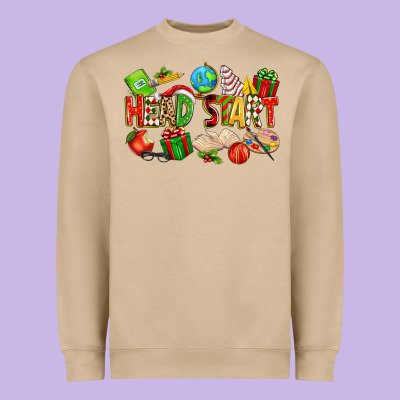 Christmas Head Start Heavyweight Sweatshirt Designed By Texasbilliewilder