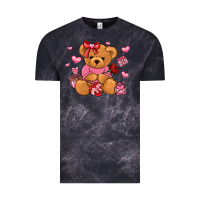 Cloud Black valentines day teddy bear Vintage Tee - LillyAllenDesigns