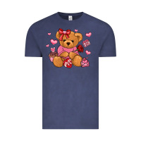 Vintage Denim valentines day teddy bear Vintage Tee - LillyAllenDesigns