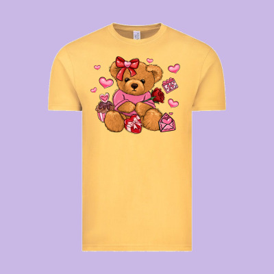 Valentines Day Teddy Bear Vintage Tee Designed By Lillyallendesigns