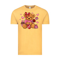 Vintage Mustard valentines day teddy bear Vintage Tee - LillyAllenDesigns