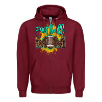 Burgundy Football Mom mother's day Zipper Hoodie - HowdyJamesFarm