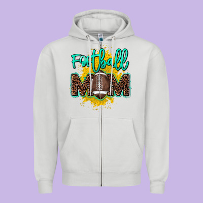 Football Mom Mother's Day Zipper Hoodie Designed By Howdyjamesfarm