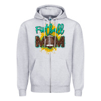 Heather Grey Football Mom mother's day Zipper Hoodie - HowdyJamesFarm