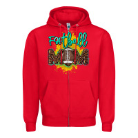 Red Football Mom mother's day Zipper Hoodie - HowdyJamesFarm