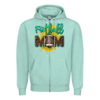 Seafoam Football Mom mother's day Zipper Hoodie - HowdyJamesFarm