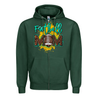 Sports Green Football Mom mother's day Zipper Hoodie - HowdyJamesFarm