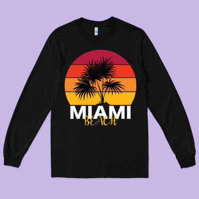 Miami Beach Long Sleeve Tee Designed By Bettercallsaul