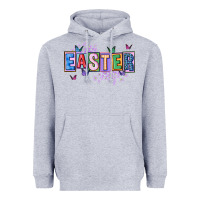 Heather Grey easter with leopard Heavyweight Hoodie - FaDigitalArtStudio
