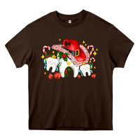 Chocolate Brown dental Christmas teeth and candies Heavy Core Tee - AdoDesignShop
