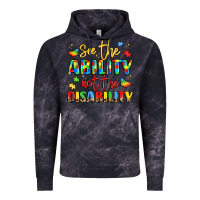 Cloud Black see the ability not the disability Vintage Hoodie - LillyAllenDesigns