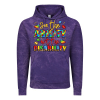 Cloud Purple see the ability not the disability Vintage Hoodie - LillyAllenDesigns