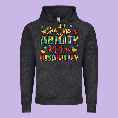 See The Ability Not The Disability Vintage Hoodie Designed By Lillyallendesigns