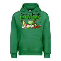 Emerald Santa's Favorite Bartender Urban Hoodie - LillyAllenDesigns