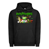 Pigment Black Santa's Favorite Bartender Urban Hoodie - LillyAllenDesigns