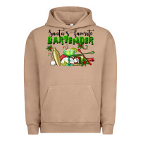 Pigment Burro Santa's Favorite Bartender Urban Hoodie - LillyAllenDesigns