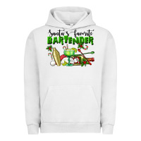 Pigment Lunar Rock Santa's Favorite Bartender Urban Hoodie - LillyAllenDesigns