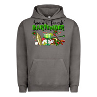 Pigment Tornado Santa's Favorite Bartender Urban Hoodie - LillyAllenDesigns