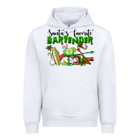 White Santa's Favorite Bartender Urban Hoodie - LillyAllenDesigns