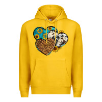 Lemon cowhide leopard hearts Premium Hoodie - OliviaCreatesArt