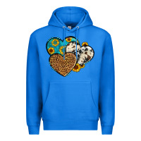 True Royal cowhide leopard hearts Premium Hoodie - OliviaCreatesArt