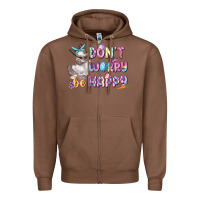 Chestnut Don't worry be happy Easter Zipper Hoodie - CowGirlArtShop