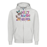 Dove Grey Don't worry be happy Easter Zipper Hoodie - CowGirlArtShop