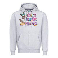 Heather Grey Don't worry be happy Easter Zipper Hoodie - CowGirlArtShop