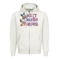 Oatmeal Heather Don't worry be happy Easter Zipper Hoodie - CowGirlArtShop
