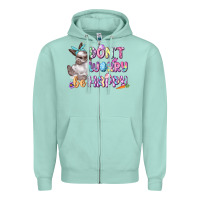 Seafoam Don't worry be happy Easter Zipper Hoodie - CowGirlArtShop