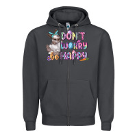 Smoke Don't worry be happy Easter Zipper Hoodie - CowGirlArtShop