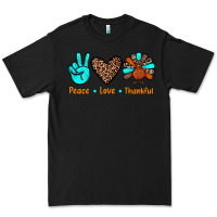 Black peace love thankful Premium Tee - JahusDesignShop