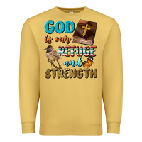 Antique Gold God Is Our Refuge And Strength Premium Sweatshirt - BundleAndBundleShop