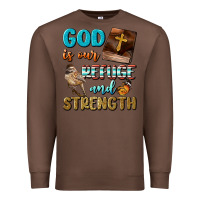 Chestnut God Is Our Refuge And Strength Premium Sweatshirt - BundleAndBundleShop