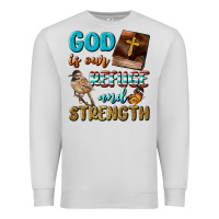 Dove Grey God Is Our Refuge And Strength Premium Sweatshirt - BundleAndBundleShop