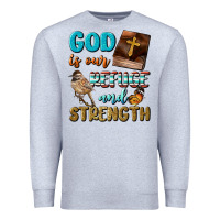 Heather Grey God Is Our Refuge And Strength Premium Sweatshirt - BundleAndBundleShop