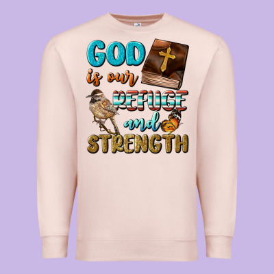 God Is Our Refuge And Strength Premium Sweatshirt Designed By Bundleandbundleshop