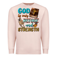 Pale Pink God Is Our Refuge And Strength Premium Sweatshirt - BundleAndBundleShop